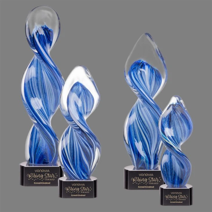 Cerulean Flame Helix Artglass suppliers