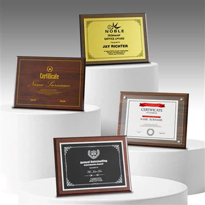 Placa de jubilació de fusta